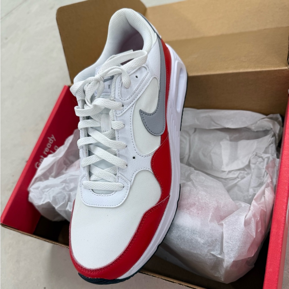 Nike Air Max SC White/University Red/Black/Silver Size 11 New With Tags